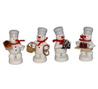 Decorazioni Invernali Pupazzo di Neve Bäckerquartett Altezza 8cm Nuovo Eismann