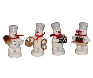 Decorazioni Invernali Pupazzo di Neve Bäckerquartett Altezza 8cm Nuovo Eismann