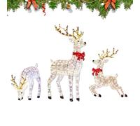 Decorazioni Luminose Renne Per Esterni 3 Pezzi Di Lampada Realistica | Decorazione Da Giardino Renne Luminoso Per La Casa Le Feste Il Prato Il Giardino Di Notte Il Percorso Inverno