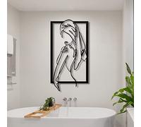 Decorazioni murali, Decorazione murale con linee femminili, arte minimalista, regalo di inaugurazione della casa, decorazione for il bagno femminile(36" x 19.1")