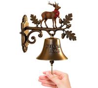Decorazioni natalizie a campana, campane di benvenuto per le vacanze, accento festivo della fattoria, design vintage in metallo per ingresso, casa, cucina, portico, cortile, giardino, esposizione