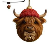 Decorazioni natalizie a forma di animale, ciondolo in acrilico 2D, decorazioni per alberi di Natale, pendenti con animali, per la casa, feste, fattoria, vacanze, camera, festival,