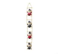 Decorazioni natalizie a forma di Babbo Natale, scaletta da arrampicata, set di decorazioni per camino, in cotone, per migliorare l'atmosfera stagionale (cappello grigio vecchio grigio)