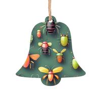 Decorazioni natalizie a forma di campana, 6 pezzi, squisita stampa di atlante di insetti per albero di Natale e porte, decorazioni da tavola festive