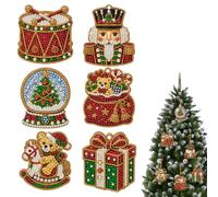 Decorazioni natalizie a forma di diamante, 6 pezzi in acrilico da appendere | 6 ciondoli in acrilico per fai da te. Pre-forate per appenderle facilmente, spago incluso. Crea uno splendido Natale