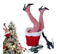Decorazioni natalizie animate | Decorazione albero Natale Fillano piedi | Babbo Natale creativo calcia piedi tremano alberi appesi Ornamento | Tacchi alti ross novità che muovono gli ornamenti