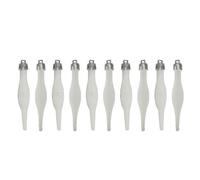 Decorazioni Natalizie Bianche 10 Pezzi 90mm Gocce Glitterate / Normali