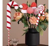 Decorazioni natalizie bianche e rosse per talee più stili, ciondolo per albero di Natale, ornamento 2026 accessori per il regalo di Capodanno per la casa (stile 05)