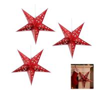Decorazioni Natalizie Carta Stella 45cm Multicolore - Set 1 Ciondolo Carta a Forma di Stella per Albero, Feste, Finestre, Interni - Addobbi Natalizi Hanging Decor
