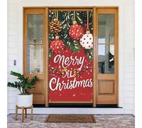 Decorazioni natalizie colorate con palline decorative per porte, per interni ed esterni, decorazioni natalizie