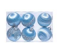 Decorazioni natalizie colorate set di 6 palline di Natale in diverse misure