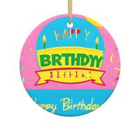 Decorazioni natalizie con palloncino di buon compleanno, ornamenti per albero di Natale, regali per mamma, regali di Natale, idea regalo unica, perfetti per feste di vacanza, albero, finestre