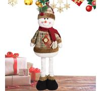 Decorazioni Natalizie con Pupazzo di Neve, Figura in Piedi di Babbo Natale | Pupazzo di Neve di Natale con Gambe allungabili Decorazione Pupazzo di | Figura in Piedi del di per Porta