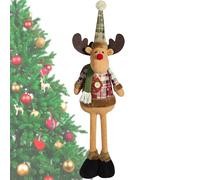Decorazioni Natalizie con Pupazzo di Neve, Figura in Piedi di Babbo Natale | Pupazzo di Neve di Natale con Gambe allungabili Decorazione Pupazzo di | Figura in Piedi del di per Porta