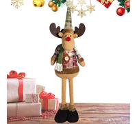 Decorazioni Natalizie con Pupazzo di Neve, Figura in Piedi di Babbo Natale | Pupazzo di Neve di Natale con Gambe allungabili Decorazione Pupazzo di | Figura in Piedi del di per Porta