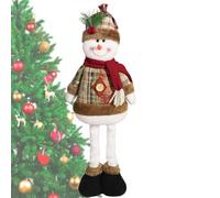 Decorazioni Natalizie con Pupazzo di Neve, Figura in Piedi di Babbo Natale | Pupazzo di Neve di Natale con Gambe allungabili Decorazione Pupazzo di | Figura in Piedi del di per Porta
