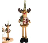 Decorazioni Natalizie con Pupazzo di Neve, Figura in Piedi di Babbo Natale | Pupazzo di Neve di Natale con Gambe allungabili Decorazione Pupazzo di | Figura in Piedi del di per Porta