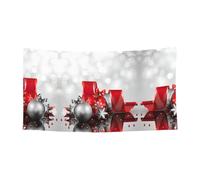 Decorazioni natalizie con stelle e campane stampate, striscione con metallo, per interni ed esterni, con occhielli, 1 confezione