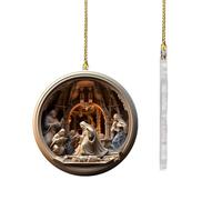 Decorazioni Natalizie Cristiane - Artigianato Religioso in Acrilico 2D,Decorazioni per Albero di Natale della Natività - per la Casa la Libreria l'Interno Auto la Maniglia Porta i Rami e Altro