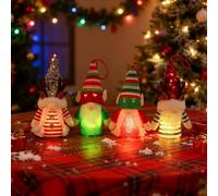 Decorazioni natalizie da appendere, a forma di bambola, con luci a LED, per feste festive, per interni ed esterni, casa (D, 17 cm)