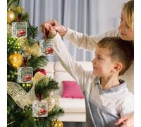Decorazioni natalizie da appendere, decorazioni natalizie da appendere, per feste invernali (E, 10 cm)