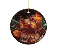 Decorazioni Natalizie Da Appendere Old Fashioned Cocktail Red Artistico Ornamenti Natalizi In Porcellana Ceramica Decorazione Per Albero Di Natale Per Amici Decorazioni Famiglia