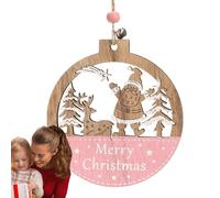 Decorazioni Natalizie - Decorazione Di Legno A Forma Di Cuore Di Babbo Natale Dipinta A Pastello | Addobbi Per Albero Delle Feste Per La Casa | Per, Ghirlanda, Parete, Giardino, Cortile,