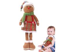 Decorazioni natalizie di pan di ,Peluche da uomo di ,Bambola di Natale Cappello a scacchi peluche retrattile a zampe lunghe | Centri della tavola con figure navi