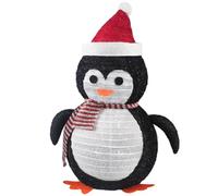 Decorazioni natalizie di pinguini da 2, 3 piedi crollabili di natale nera per la batteria leggera per pinguini per le decorazioni per l'arredamento del giardino del giardino da di Natale.