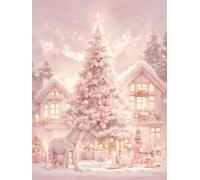 Decorazioni Natalizie Dipingere Con I Numeri Adulti Kits bianco, Pittura Bambini La casa, Fai Da Te Paint By Numbers Colori Acrilici, Inverno Natale Decorazioni Casa, Senza Cornice 80x100cm p-2