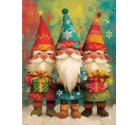 Decorazioni Natalizie Dipingere Con I Numeri Adulti Kits colorato, Pittura Bambini Vecchio., Fai Da Te Paint By Numbers Colori Acrilici, Inverno Natale Decorazioni Casa, Senza Cornice 60x80cm p-16