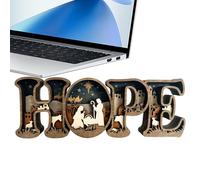 Decorazioni Natalizie, Figure del presepe di Natale, Decorazioni con Lettere della Speranza in Legno 3D, Decorazioni Natalizie cristiane, per Feste, Feste di Compleanno, uffici, ca