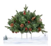 Decorazioni natalizie - Filler di urna 'albero di Natale, arredamento dei rami del portico anteriore, ornamenti per esterni per natività del percorso esterno per le vacanze in primo piano