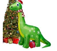 Decorazioni Natalizie Giganti,Dinosauro 1.8 m Resistente Alle Intemperie | Gonfiabili Natalizi Per Esterni - Per Giardino Prato Patio Portico Ingresso Interno Festa Decor Casa Scuola