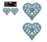 Decorazioni Natalizie Glitter Blu Ghiaccio - Scegli Design