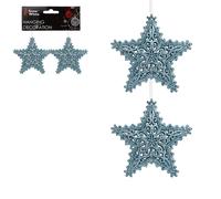 Decorazioni Natalizie Glitter Blu Ghiaccio - Scegli Design