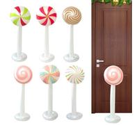 Decorazioni Natalizie Gonfiabili Giganti - 6 Pezzi 1,2 m con Base - Lecca Lecca Gonfiabile Decorazioni per Esterni e Feste - Per Esterno Cortile Portico Patio Prato Vacanze Casa Ufficio Scuola Inverno