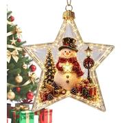 Decorazioni natalizie illuminate a forma di fiaba, da appendere, a forma di | Decorazioni a LED per albero festivo, per proprietario, decoratore, inquilino, ufficio, salotto, studio, camera da letto