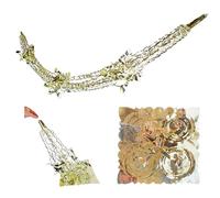 Decorazioni natalizie in lamina d'oro metallizzata, 7 opzioni: campane 34 cm, stelle 40 cm, palline 30 cm, ghirlande da 12-30 cm, lunghezze fino a 330 cm, decorazioni natalizie (ghirlanda extra large)
