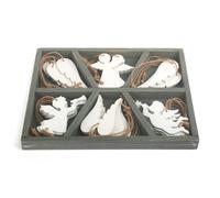Small Foot 10542 Pendagli Decorativi Angeli, Legno, Transparente, 24 x 19 x 2 cm