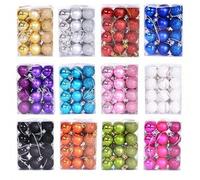 Decorazioni natalizie in plastica assortite a forma di 3-4 cm, set di ornamenti per albero di Natale. Nota: questo prodotto è un articolo artigianale, con lievi macchie, polvere, segni di stampa e fuo