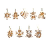 Decorazioni Natalizie Mini Set Di 9 Ornamenti A Forma Di Pan Di Zenzero