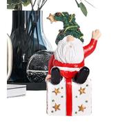 Decorazioni Natalizie Nani Da Giardino | Babbo Natale in Figura - Statua in Resina Decorazione Adorabile per Casa Vacanze da Interno ed Esterno Giardino
