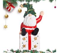 Decorazioni Natalizie Nani Da Giardino | Figure Babbo Natale - Statua in Resina Decorazione Adorabile per Casa Vacanze da Interno ed Esterno Giardino