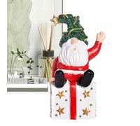 Decorazioni Natalizie Nani Da Giardino - Figure Babbo Natale,Statua in Resina Decorazione Adorabile per Casa Vacanze da Interno ed Esterno Giardino