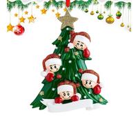 Decorazioni natalizie per albero, graziosa statuetta stagionale con ciondolo a forma di albero - decorazione natalizia in resina, per tavolo da pranzo, soggiorno, interni ed esterni, per riunioni