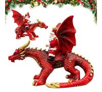 Decorazioni Natalizie per Albero Ornamento 3D di Babbo Natale su Drago per