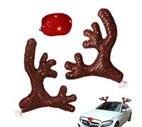 Decorazioni natalizie per auto: schermo frontale allegro, felice per auto, pacchetto decorativo per festival, pacchetto a tema vibrante vacanza con punti di attacco questo