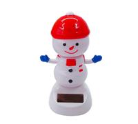 Decorazioni natalizie per cruscotto, Giocattolo con testa scuotente ad energia solare di Natale, Ornamento di figura a risparmio energetico, per la decorazione domestica a scrivania 'auto