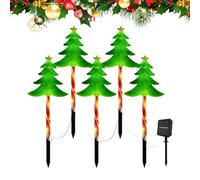 Decorazioni natalizie per esterni - 5 pezzi pali per albero LED illuminazione d'atmosfera | ghirlande natalizie per albero esterno impermeabili, per decorazioni da giardino portico